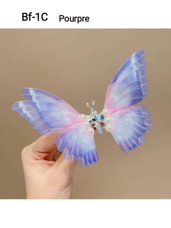 Bandeau Bf-1  2024 New Beautiful Butterfly Hair Clip, Multi-Color and Cute Hair Clip For Children