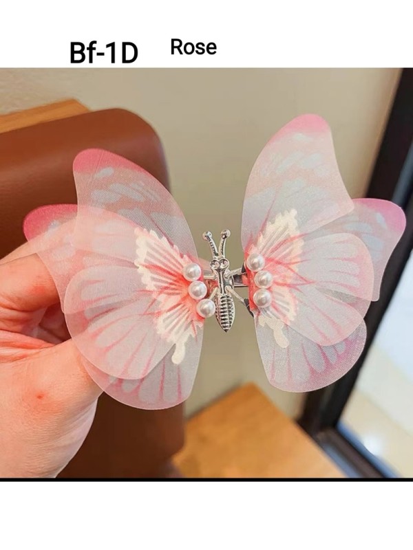 Bandeau Bf-1  2024 New Beautiful Butterfly Hair Clip, Multi-Color and Cute Hair Clip For Children