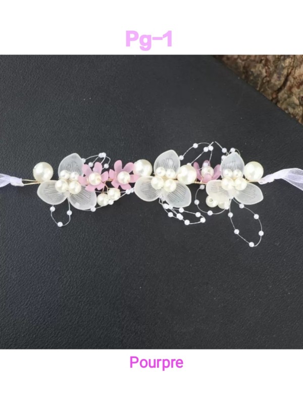 Wrist Flower  Pg-1   Very Beautiful Wrist Flowers with Pearls,. Wedding ,Costumes And Decoration Wrist Flowers For Children And Women 