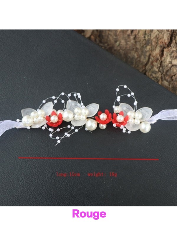 Wrist Flower  Pg-1   Very Beautiful Wrist Flowers with Pearls,. Wedding ,Costumes And Decoration Wrist Flowers For Children And Women 