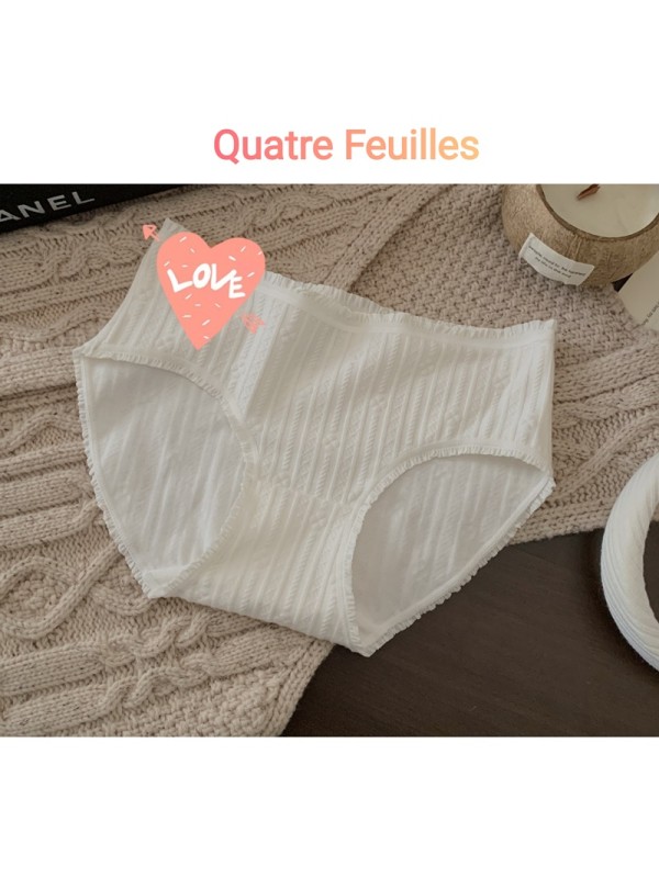  Culottes Femmes FC-1   Très bonne qualité. comfort soft coton, culottes blanches en  coton, sous-vêtements antibactériens  pour femmes