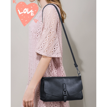 Sac Femmes Sf-1 Nouveauté: Sac en cuir véritable, flexible, pour port croisé, polyvalent