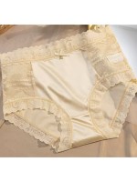 Women Underwears FC-5   Comfort and Soft Ice Silk Panties, Breathable and Antibacterial Middle Waist Underwears For Women