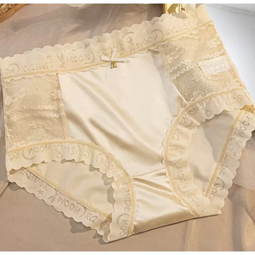 Women Underwears FC-5   Comfort and Soft Ice Silk Panties, Breathable and Antibacterial Middle Waist Underwears For Women