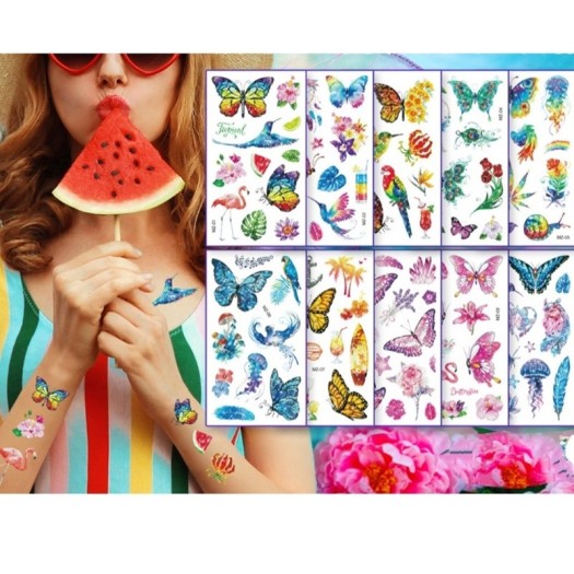 Stickers BJ-3   Very Cool Animals Tattoo Stickers, Shining And Bright Stickers For Children and Adults