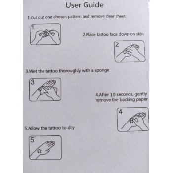 Autocollants BJ-3 Très Cool Animaux Tatouage, pailleté et lumineux, pour enfants et adultes