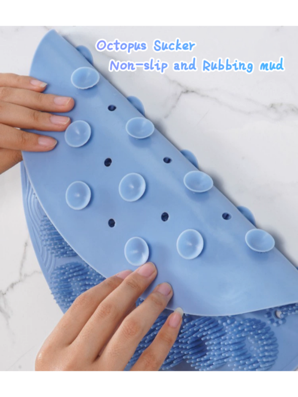 Bath Artifact  BA-1   Back Rubs Artifact, Bath Rubbing Artifact,Bath Brush Sticker Wall Rubbing Back Bath Mat ,Silicone Bath Massage Rubbing Foot Pad