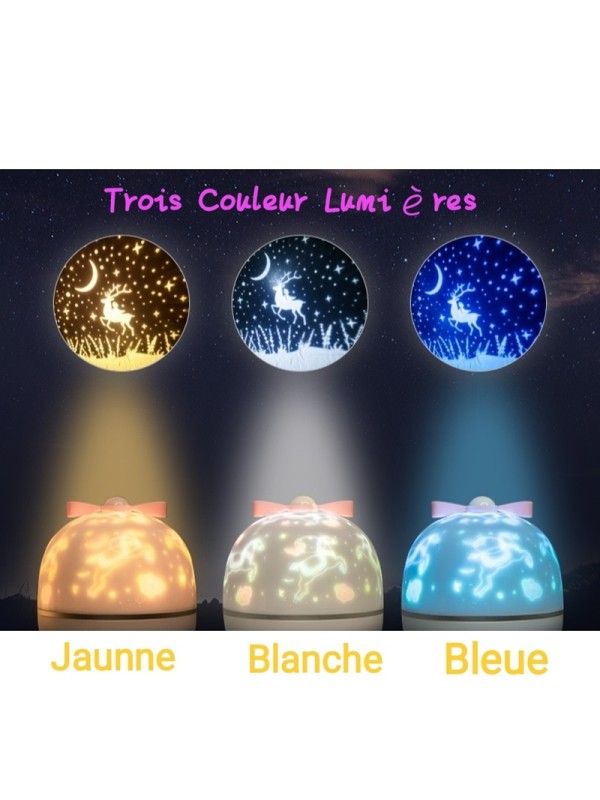 Veilleuse De Nuit BN-101  Bluetooth Et Motifs Films Projecteur Veilleuse de Nuit , La fête ,Chambre bébé Et Dormir Veilleuse de Nuit Pour Enfants Et Adultes