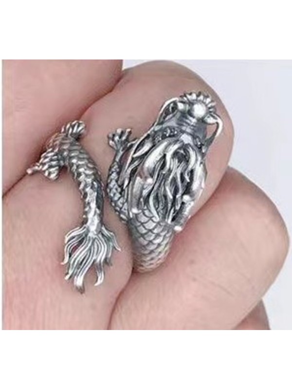 Ring BH-8 Vintage New style Ring Silver Imitation and retro Unique trend Dragon Ring for Women and men