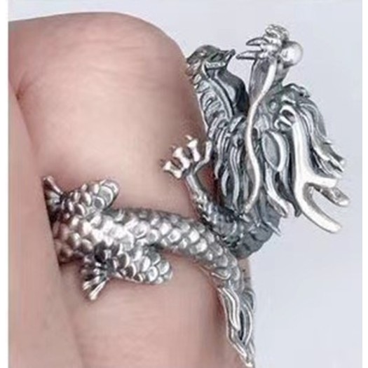 Ring BH-8 Vintage New style Ring Silver Imitation and retro Unique trend Dragon Ring for Women and men