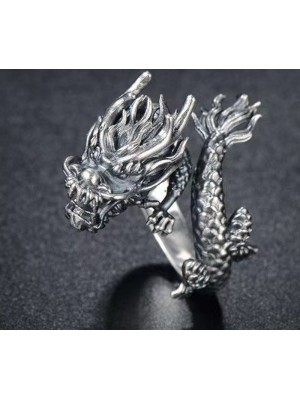 Bague BH-8  Vintage nouveau bague Rétro et imitation anti-argent La formule unique mode Dragon bague pour Femmes et hommes Bague BH-8  Vintage nouveau bague Rétro et imitation anti-argent La formule unique mode Dragon bague pour Femmes et hommes