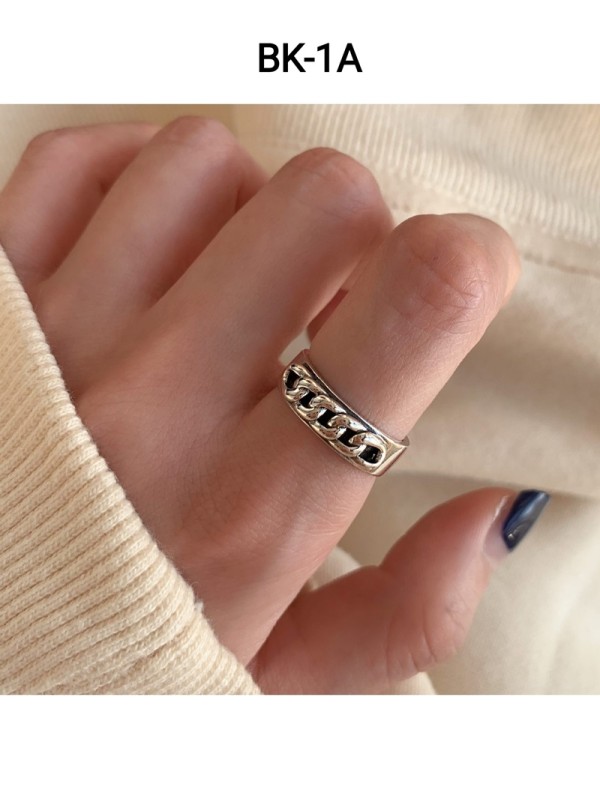 Ring BK-1 Very cool  Vintage mode ring without fading , Retro and fashionable for young girls