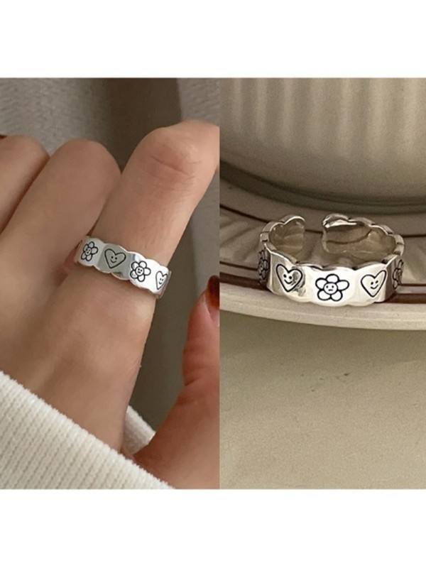 Bague BK-3  Très beau vintage bague Sans décoloré ,Rétro et mode bague pour Jeunes filles
