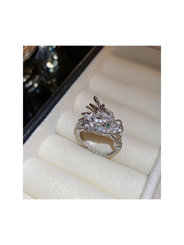 Ring BK-9  Manigfique Dragon Zircons Ring , Traditional Unique Mode Chinese Style Ring For Women