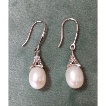 Boucle d'oreille BE-1  Magnifique perle boucle d'oreille, sans allergie pour femmes