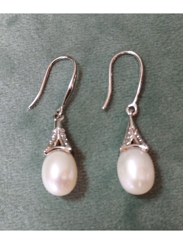 Boucle d'oreille BE-1  Magnifique perle boucle d'oreille, sans allergie pour femmes