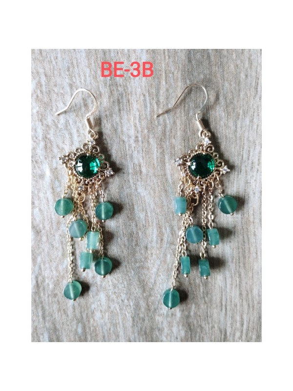 Earrings BE-3  Magnificent unique jade earrings without Allergy, color and traditional Chinese fashion style for women