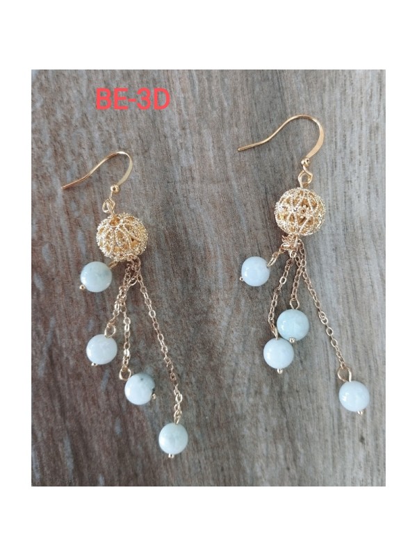 Earrings BE-3  Magnificent unique jade earrings without Allergy, color and traditional Chinese fashion style for women