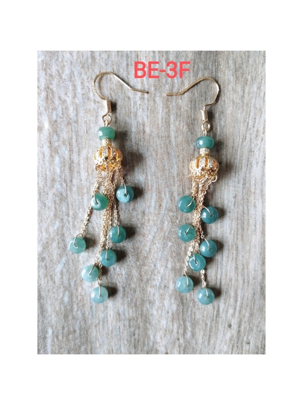 Earrings BE-3  Magnificent unique jade earrings without Allergy, color and traditional Chinese fashion style for women