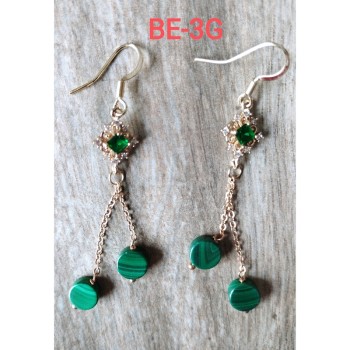 Boucle d'oreille BE-3  Magnifique Jade Unique boucle d'oreille Sans Alleergie, Couleur et tradition mode chinois  style boucle d'oreille pour femmes