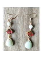 Earrings BE-5  Magnificent unique jade earrings without Allergy, color and traditional Chinese fashion style for women