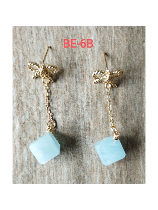 Earrings BE-6  Magnificent unique jade and crystal earrings without Allergy, color and traditional Chinese fashion style for women