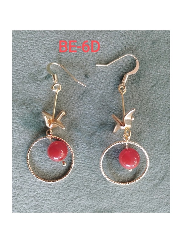 Earrings BE-6  Magnificent unique jade and crystal earrings without Allergy, color and traditional Chinese fashion style for women