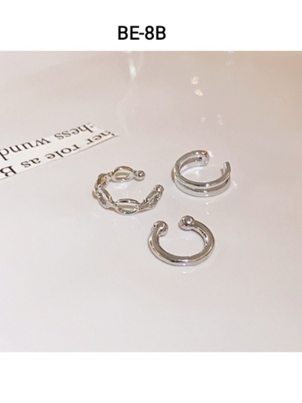 Ohrringe BE-8 Manigfique Silber Nadel Dough-twist Ohrring mit Zirkonen für Frauen