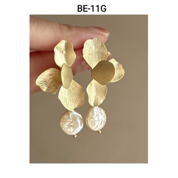 Boucle d'oreille BE-11E   Manigfique Vintage Avec Argent Aiguille Très Grand et Longue Boucle D'oreille Pour Femmes