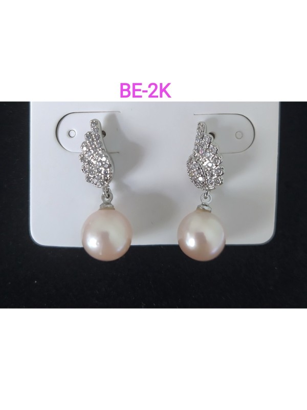 Earrings BE-2M  Gorgeous Pearl Earrings Without Allergy, Traditional Unique Chinese Fashion Style Earrings For Women