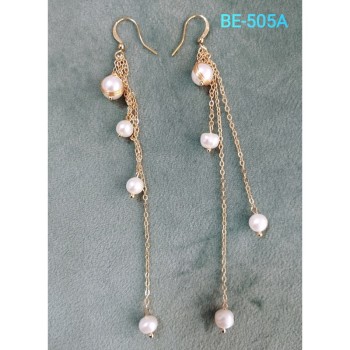 Boucle d'oreille BE-505  Magnifique Perle Boucle D'oreille Sans Allergie, Couleur Et Tradition Unique Mode Chinois StyleBoucle D'oreille Pour Femmes