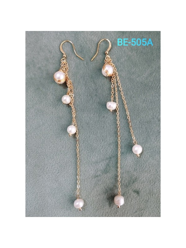 Earrings BE-505  Gorgeous Pearl Earrings Without Allergy, Traditional Unique Chinese Fashion Style Earrings For Women