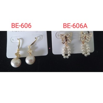 Boucle d'oreille BE-606  Magnifique Perle Boucle D'oreille Sans Allergie, Couleur Et Tradition Unique Mode Chinois StyleBoucle D'oreille Pour Femmes