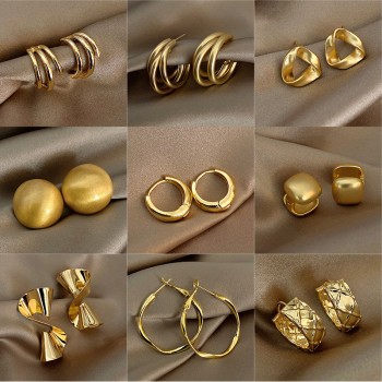 Boucle d'oreille BE-19    Magnifique Luxe Léger Et Polyvalent Boucle D'oreilles , 925 Argent Aiguille Géométrie Boucle D'oreilles Pour Femmes