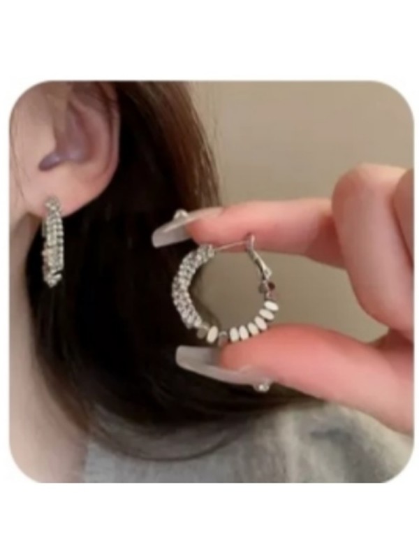 Boucle d'oreille BE-20 Manigfique Argent Clou Boucle d'oreille aux Géométrie,  Bienséant à Ton Caractère Pour Femmes 