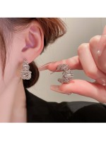 Boucle d'oreille BE-20 Manigfique Argent Clou Boucle d'oreille aux Géométrie,  Bienséant à Ton Caractère Pour Femmes 