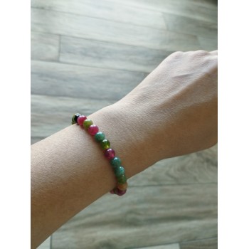 Bracelet BJ-5  Naturel tourmaline pierres multi-couleur bonne fortune bracelet pour femme