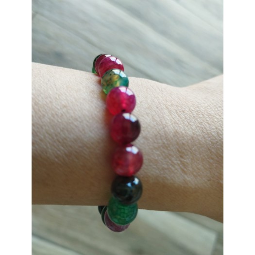 Bracelet BJ-303  Nature tourmaline stones multi-coloured lucky bracelet for women