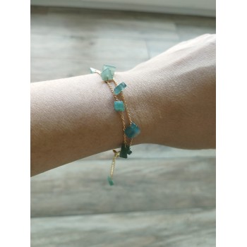 Bracelet BJ-11  Naturel jaspe pierres bonne fortune jaspe vert-délicat bracelet pour femme