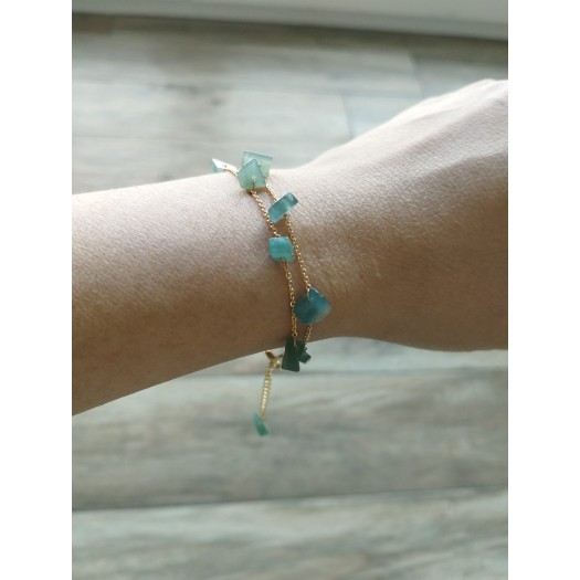 Bracelet BJ-11  Naturel jaspe pierres bonne fortune jaspe vert-délicat bracelet pour femme