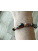 Bracelet BJ-9  Naturel tourmaline pierres multi-couleur bonheur bracelet pour femme