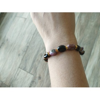 Bracelet BJ-9  Naturel tourmaline pierres multi-couleur bonheur bracelet pour femme