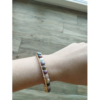 Bracelet  BJ-8  Naturel tourmaline pierres multi-couleur délicat bonne fortune bracelet pour femme