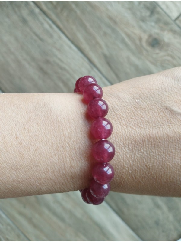 Bracelet BJ-2  Natural crystal  stones red  strawberry crystal beauty bracelet for women