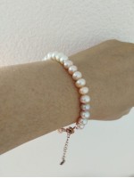 Armband BP-3  Kultur Perle weiß perle Edles hübsches Glück weißes Armband für Frau