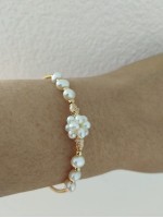 Bracelet BP-10  Culture Pearl Noble, lucky white pearls bracelet for woman