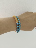 Armband BP-11  Kultur Perle Edle, glückliche blaue Perlen Perlen Armband für Frau