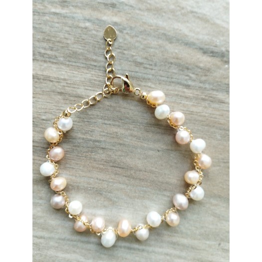 Bracelet BP-4  Culture Pearl white pearls Noble lucky white bracelet for woman 