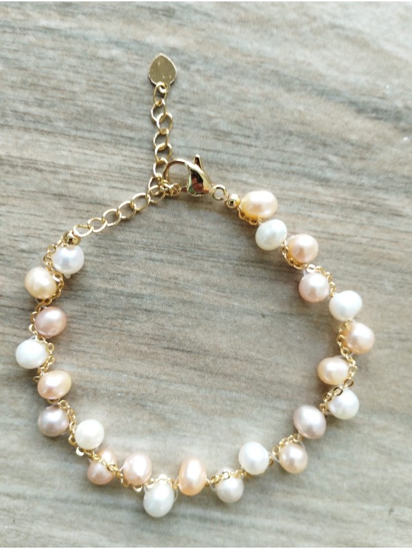Bracelet BP-4  Culture Pearl white pearls Noble lucky white bracelet for woman 