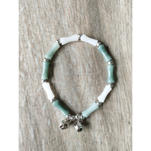 Bracelet BZ-101  Nouveau bracelet style chinois Noeud de bambou vert bonheur chinois bracelet pour femmes et enfants 